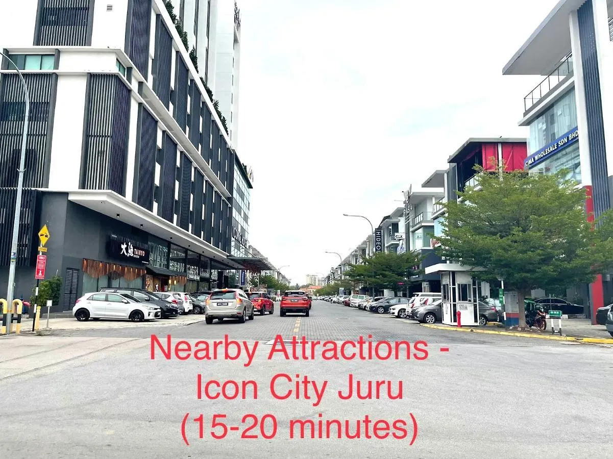 Dom wakacyjny Cozy255#4Pax#Wifi#Nearaeonalma#5Kmtoiconcity Bukit Mertajam